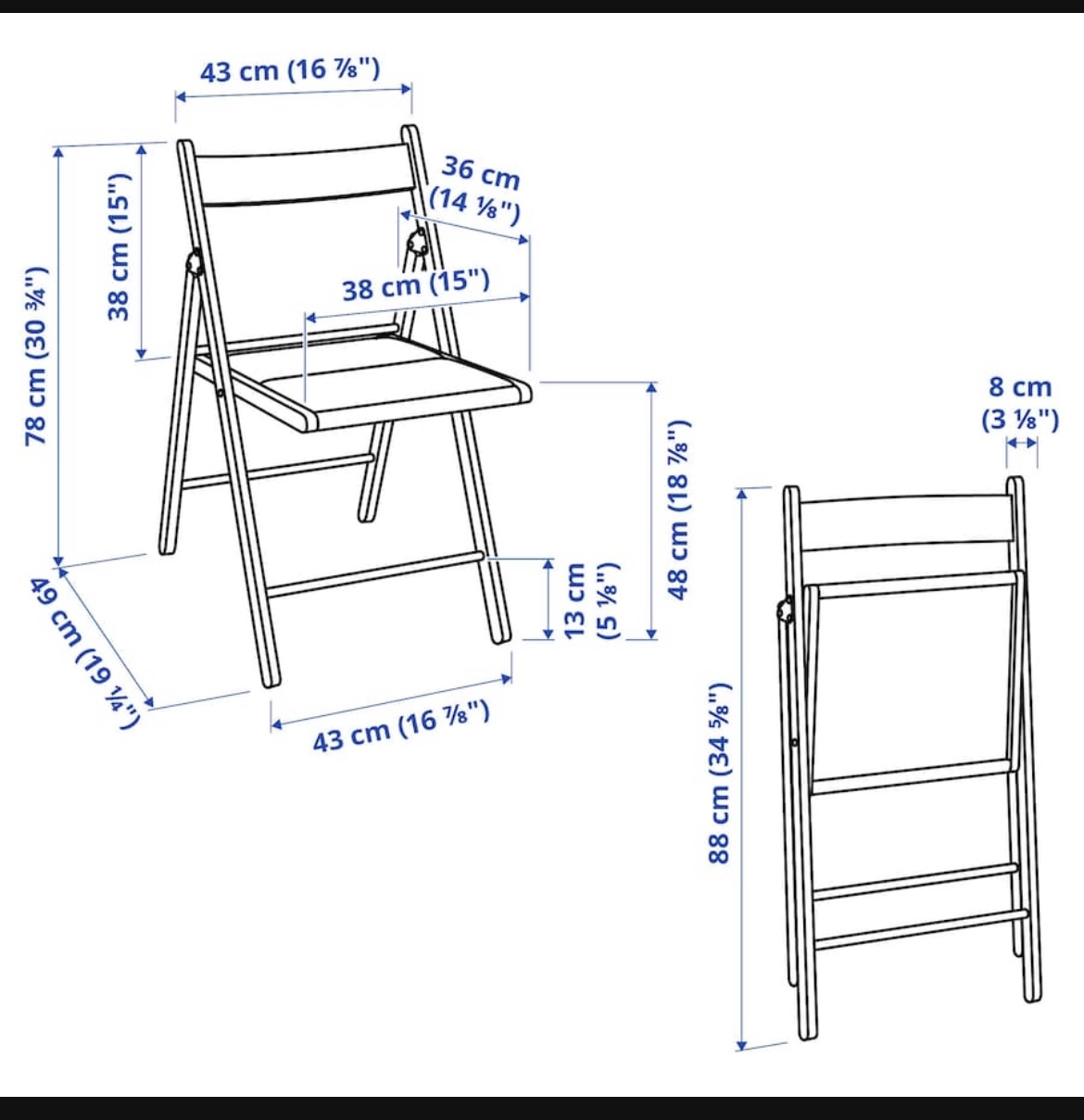 A Set of IKEA’s FROSVI White Folding Chairs with Grey Cushion - photo 2