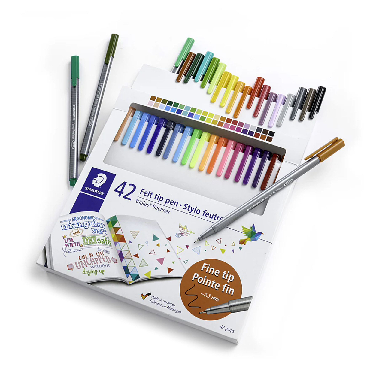 New Staedtler 42 pc Triplus Fineliner Pen set image indicator(3)