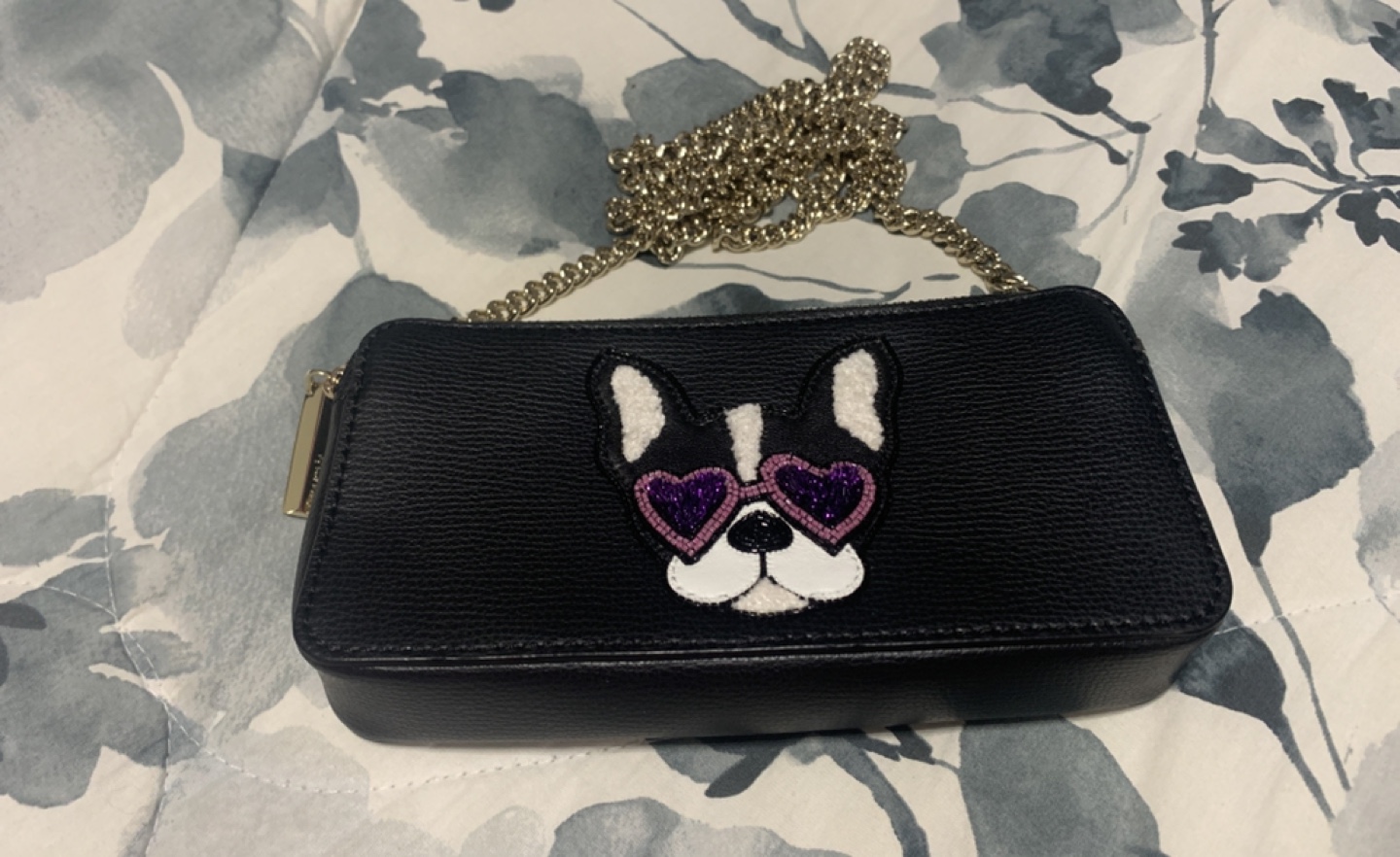 KATE SPADE BEADED FRANCOIS FRENCHIE CROSSBODY BAG