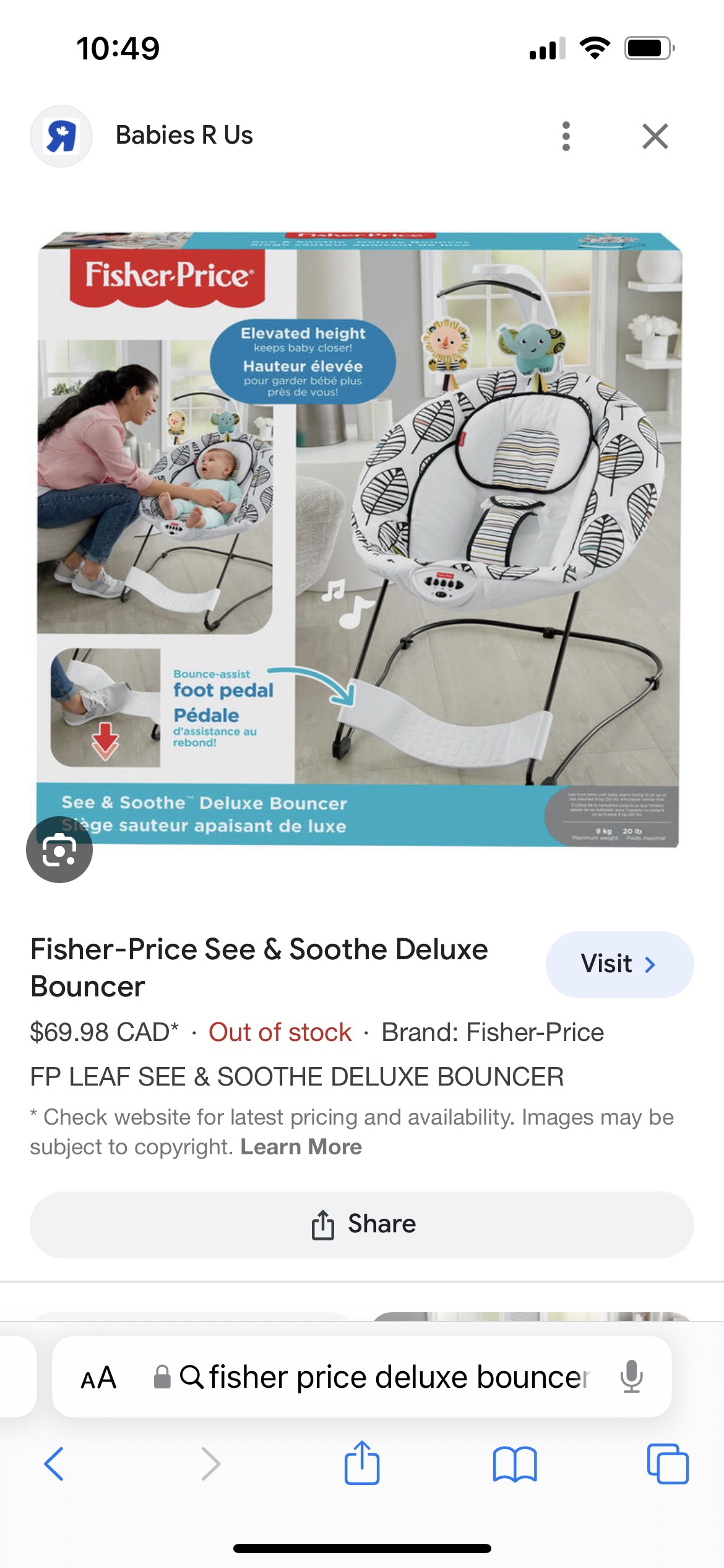 Fisher-Price See & Soothe Deluxe Bouncer - photo 4