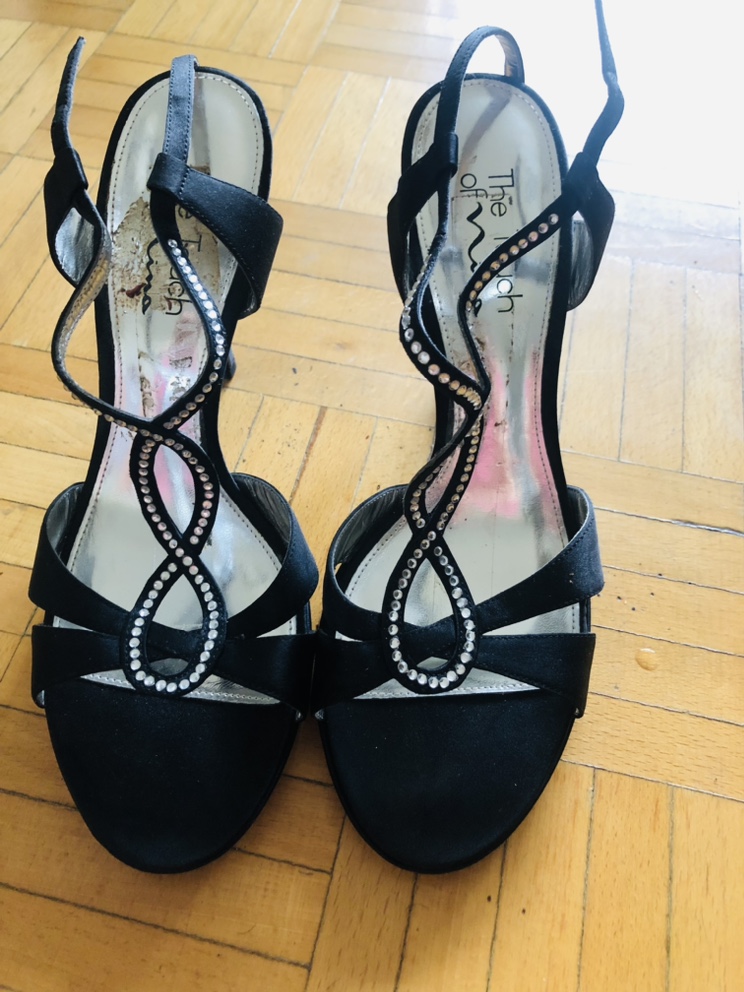 Black Rhinestone Sandals thumbnail