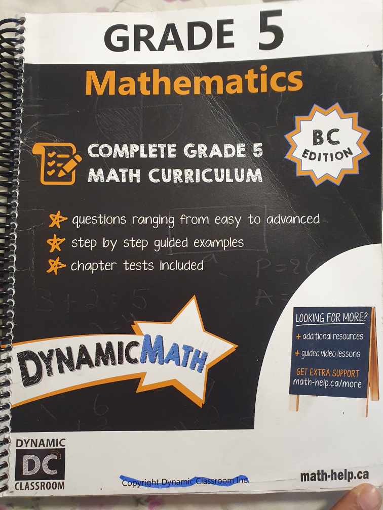 Grade 5 Math Textbook - BC Curriculum #freecycle