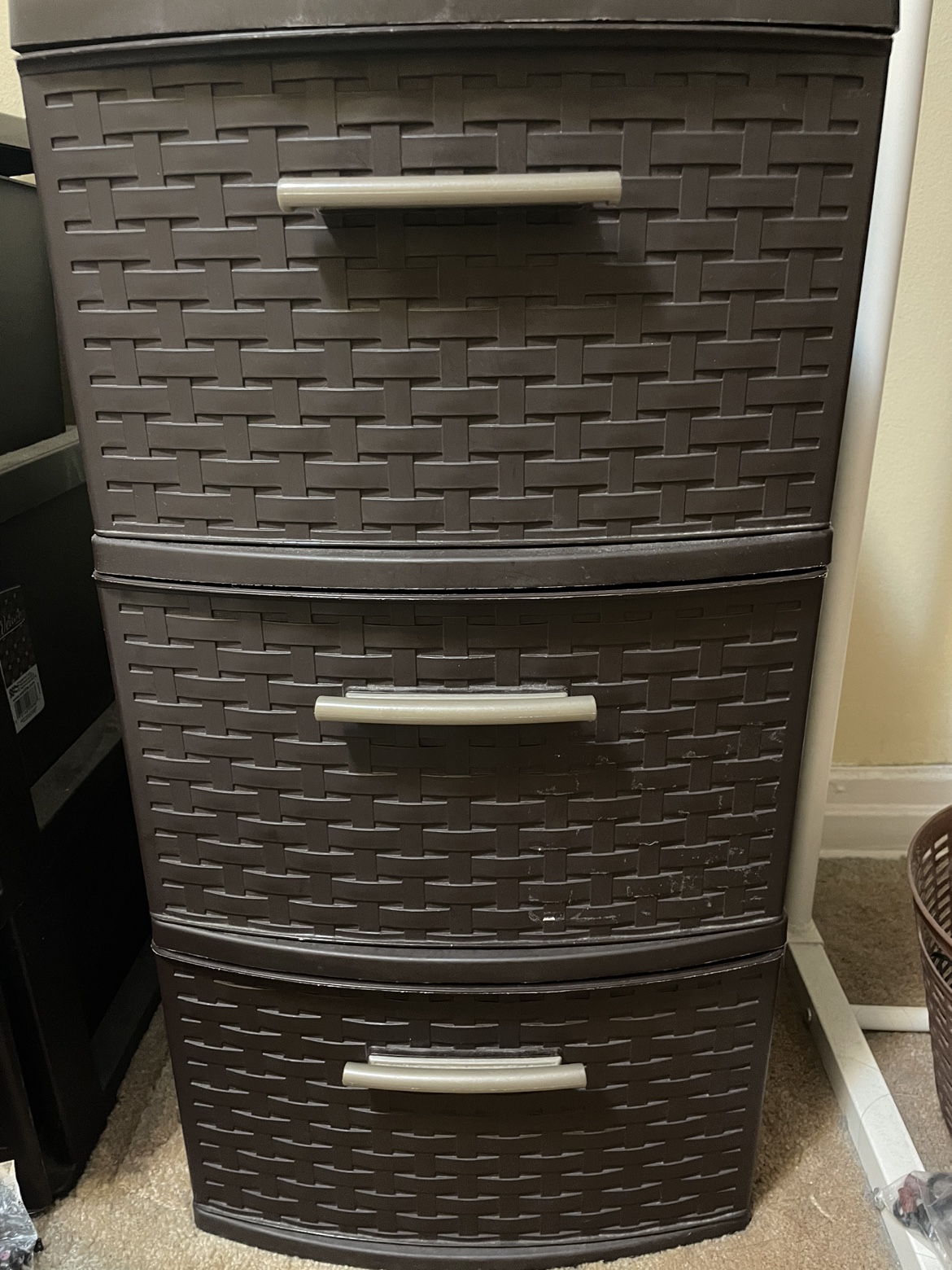 Three drawer storage