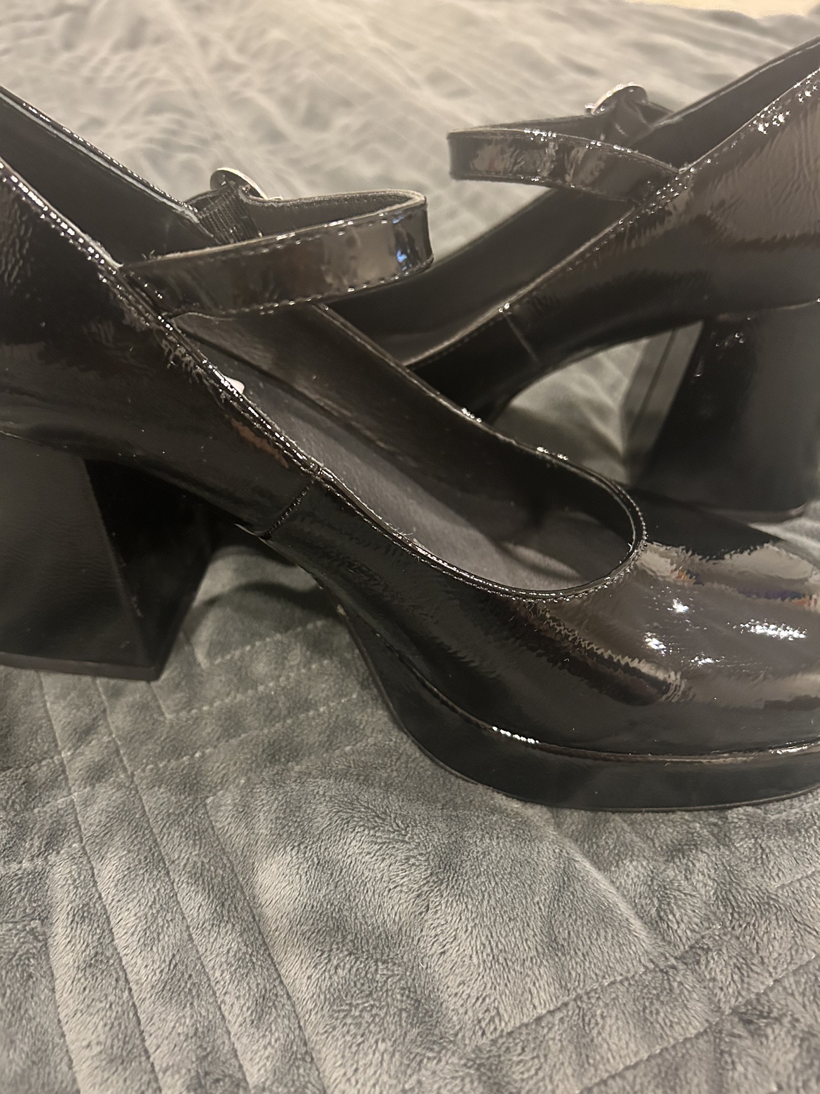 60% off Steve Madden Mary Jane Patten Glossy Black Shoe - photo 4