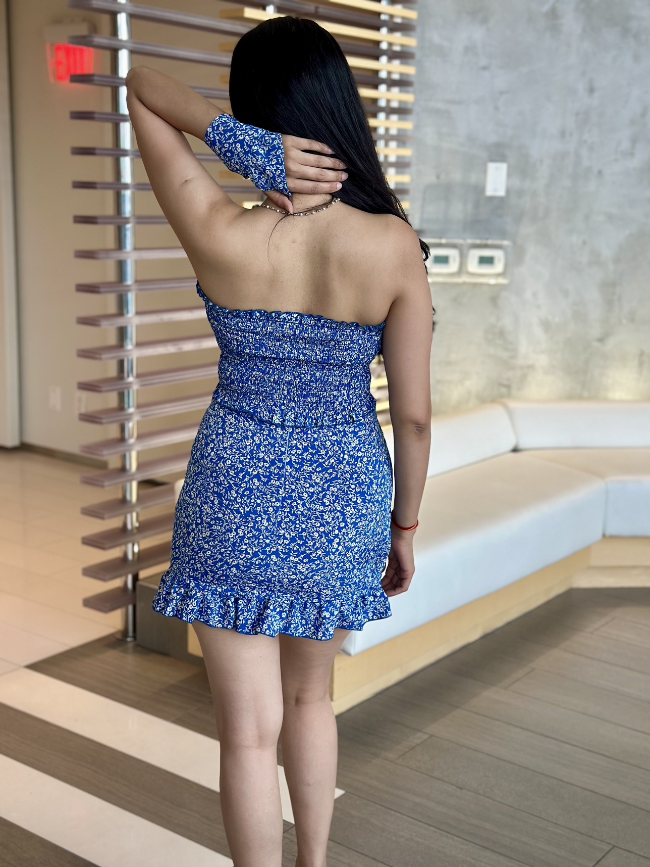 Blue Floral Dress image indicator(3)