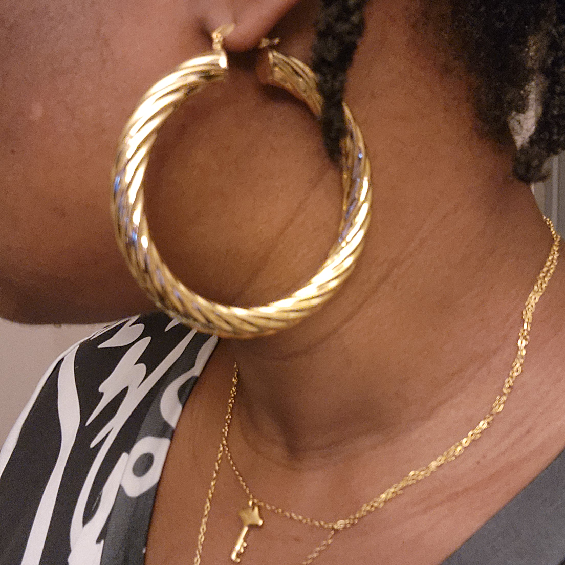 Gold Hoop Earrings - photo 2