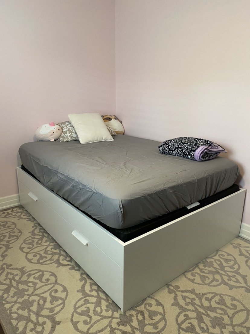 IKEA BRIMNES Double Bed with storage