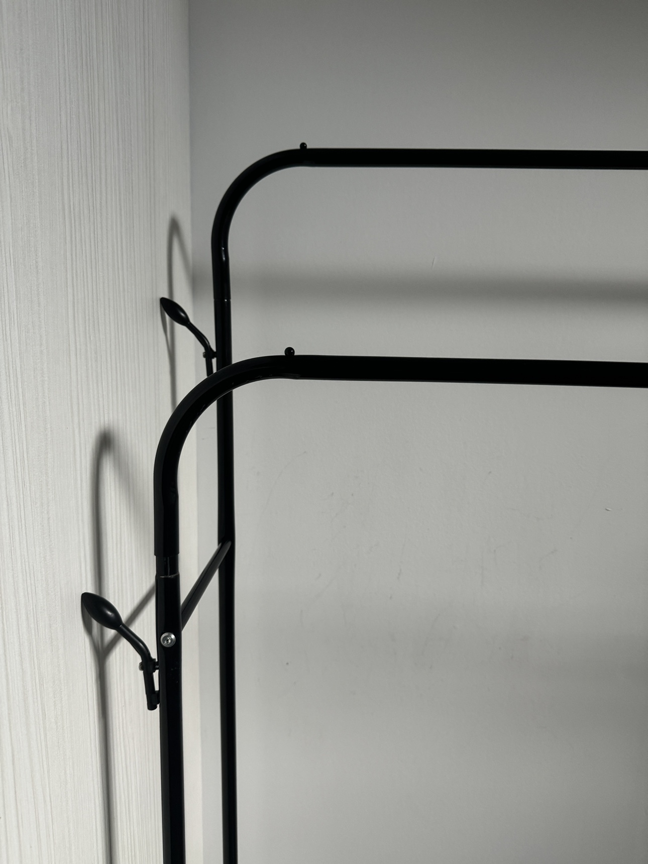 Black Clothes Rack with shoe storage