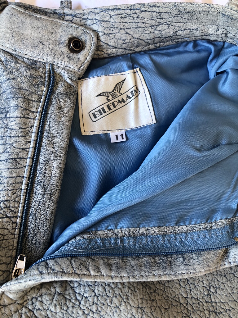 Vintage Leather Pants “Acid Wash Denim Look” made in Canada image indicator(2)