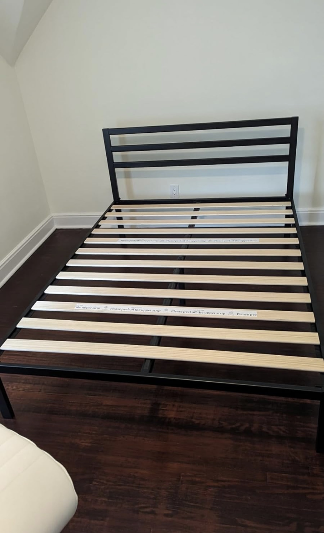 Queen Bed Frame - Bed Frame with Headboard, Wood Slat Support - photo 3