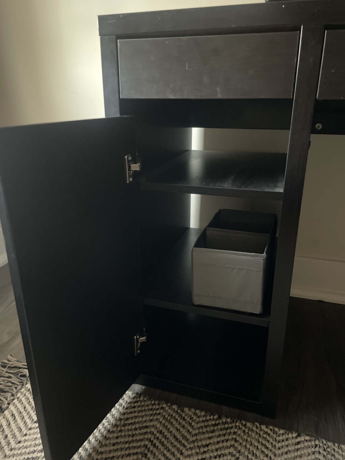 Black Desk with Storage - photo 2