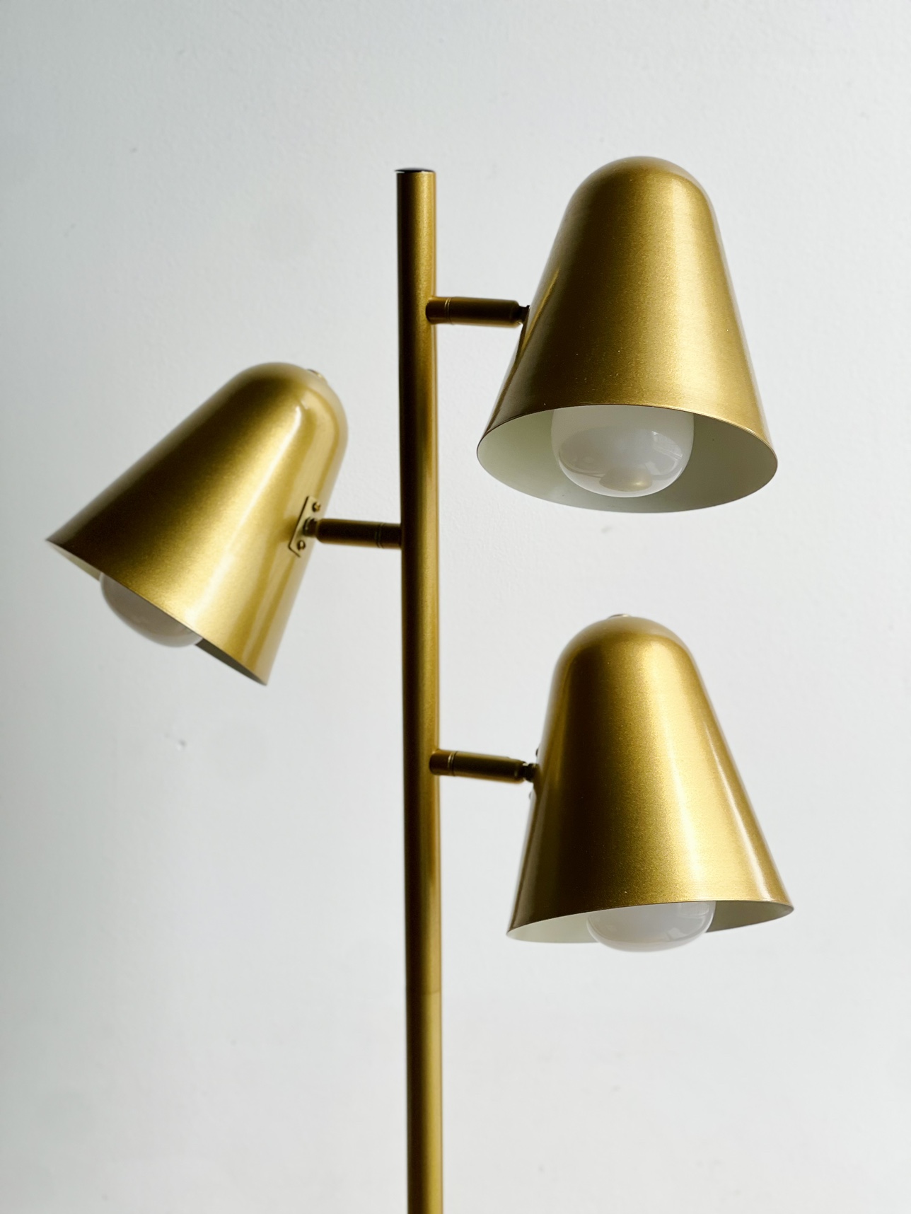 3-Light Floor Lamp, 63.5” Mid Century Modern - photo 2
