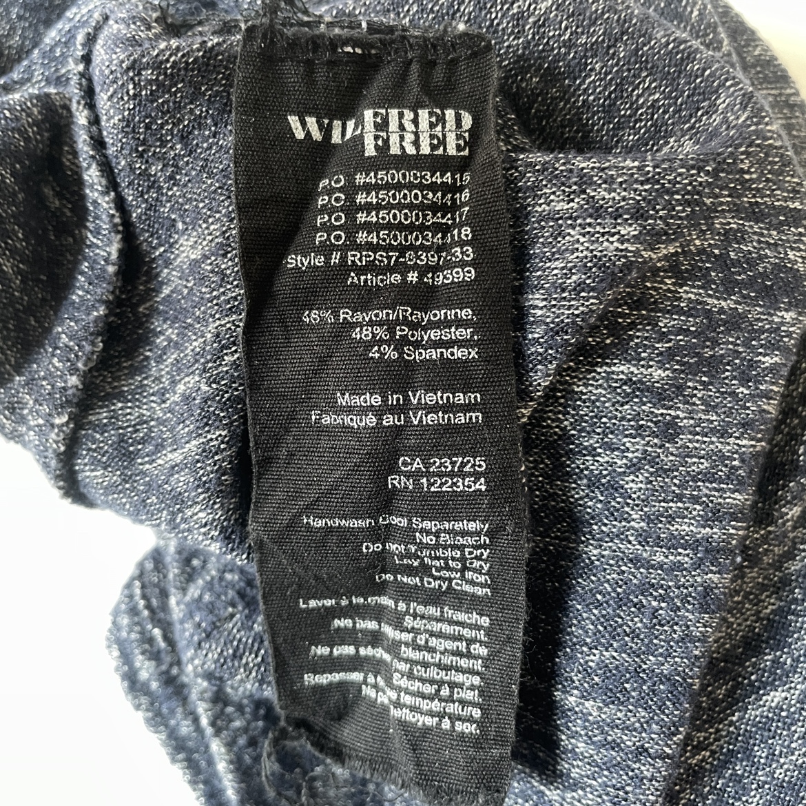 Aritzia Wilfred Free Heathered Navy Cut Out Dress Size Small image indicator(6)