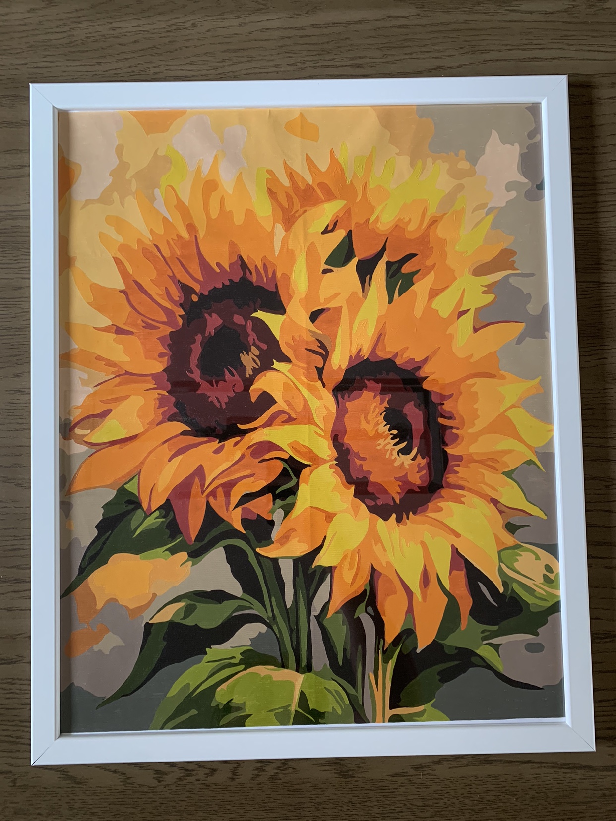 Framed sunflower painting thumbnail