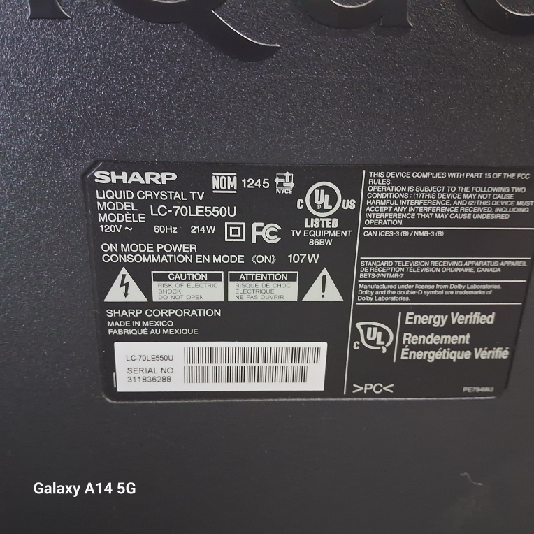 Sharp Aquos LED TV 70 Inches - photo 2