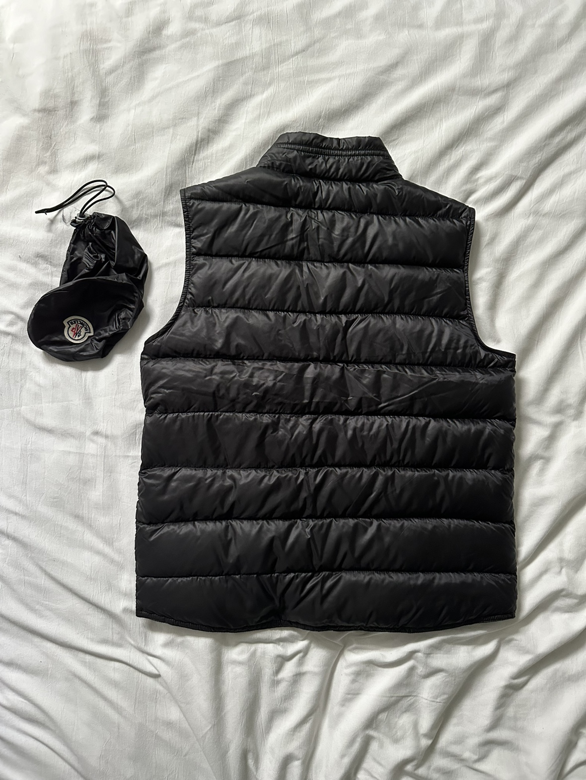 Black Moncler Packable Puffer Down Vest image indicator(4)