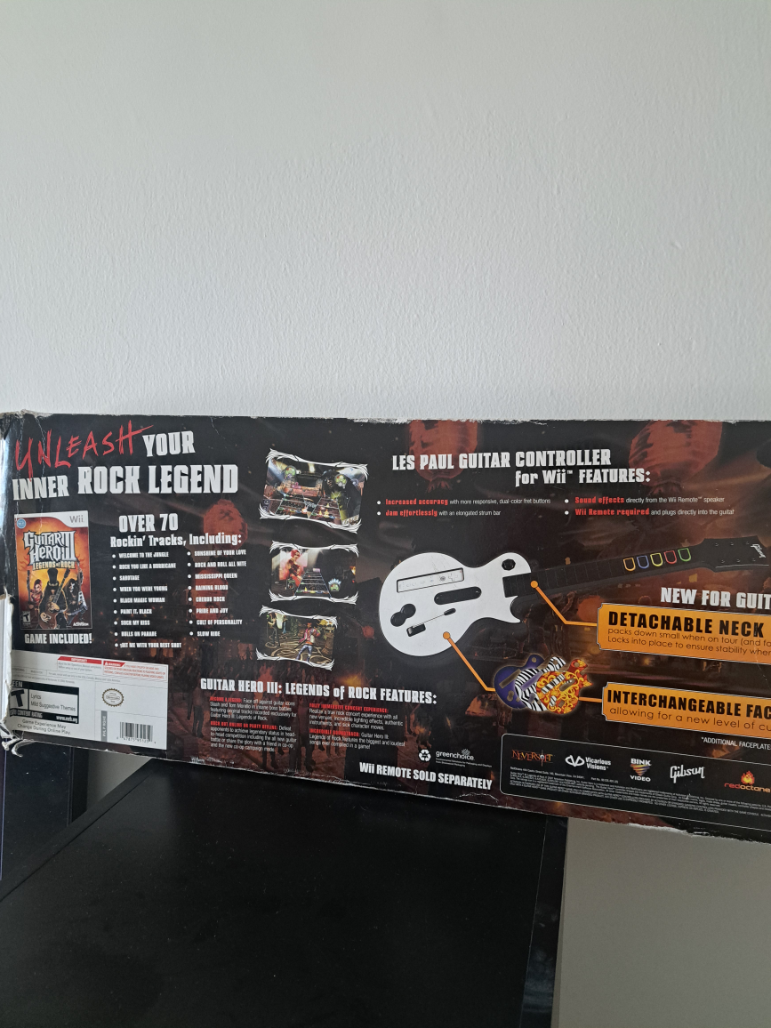 Wii nintendo Guitar Hero III: Legends of Rock - - photo 2