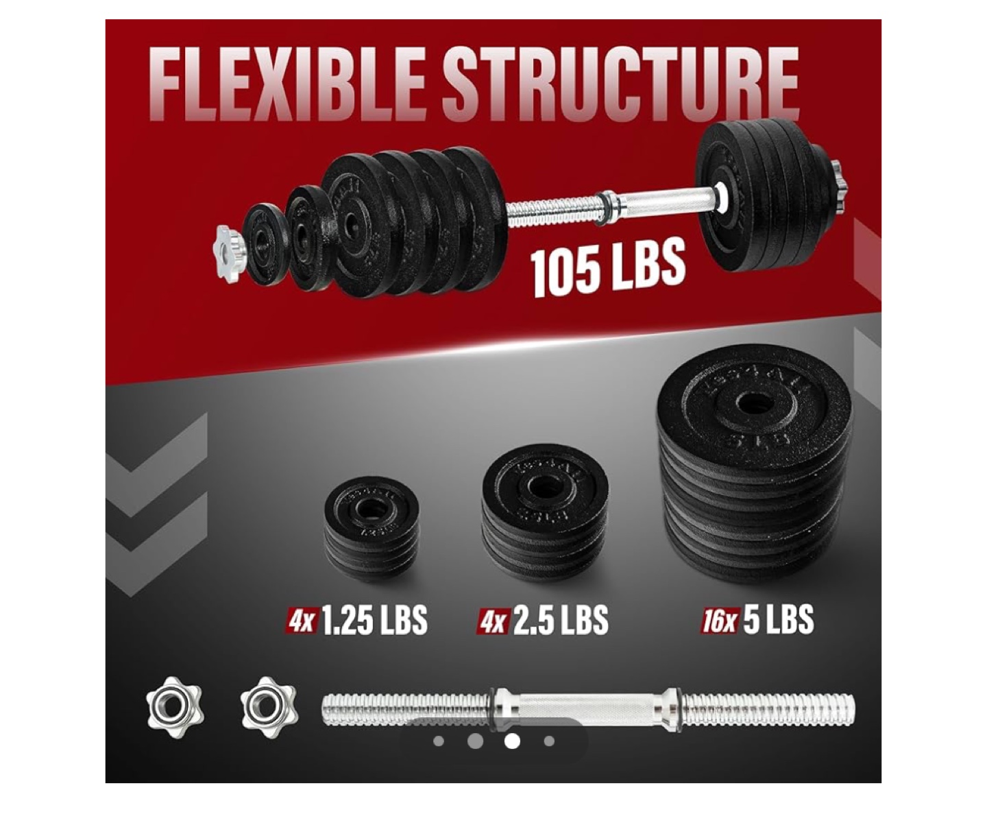 Yes4all adjustable dumbbell set - photo 4