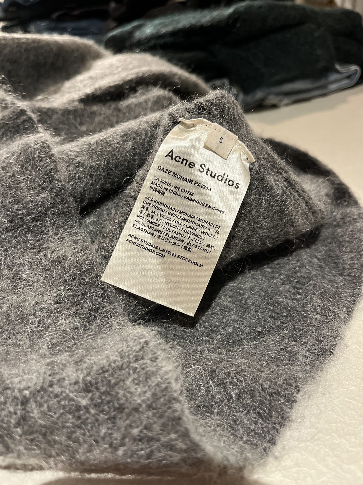 Acne Studios Grey Cowl Neck Sweater $600->$150 - photo 3