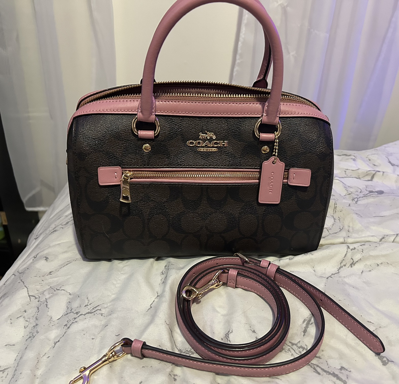 Coach signature canvas Rowan satchel bag