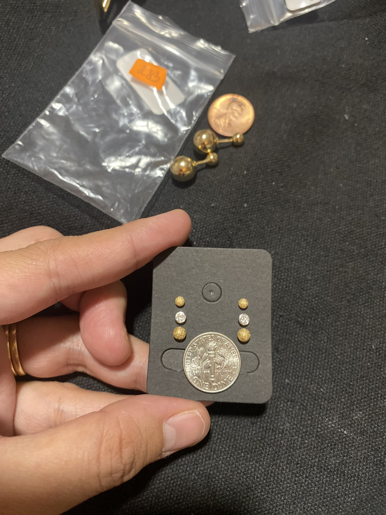 DEAL ALERT! 18k real Gold Stud Earrings (not plated)