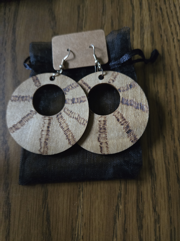 Wooden Dangle Earrings Handcrafted image indicator(4)
