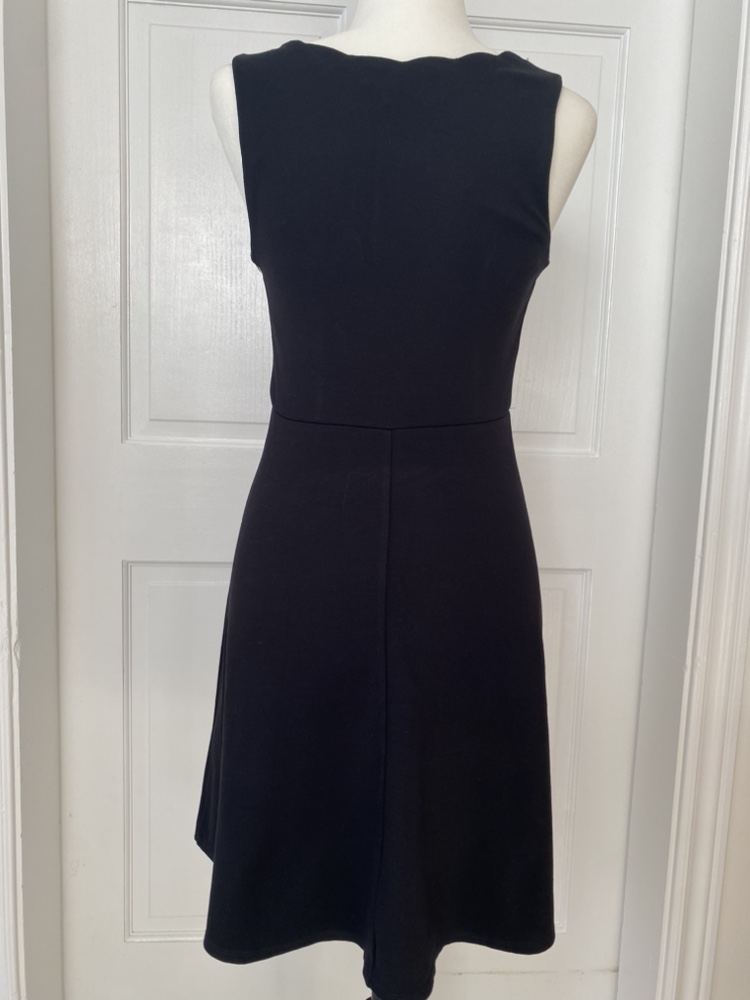 NEW Black Scalloped Neck A Line Dress (small) image indicator(4)