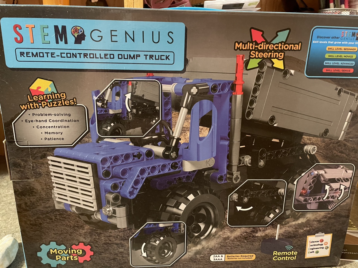 STEM Genius Remote Controlled Dump Truck Building Set