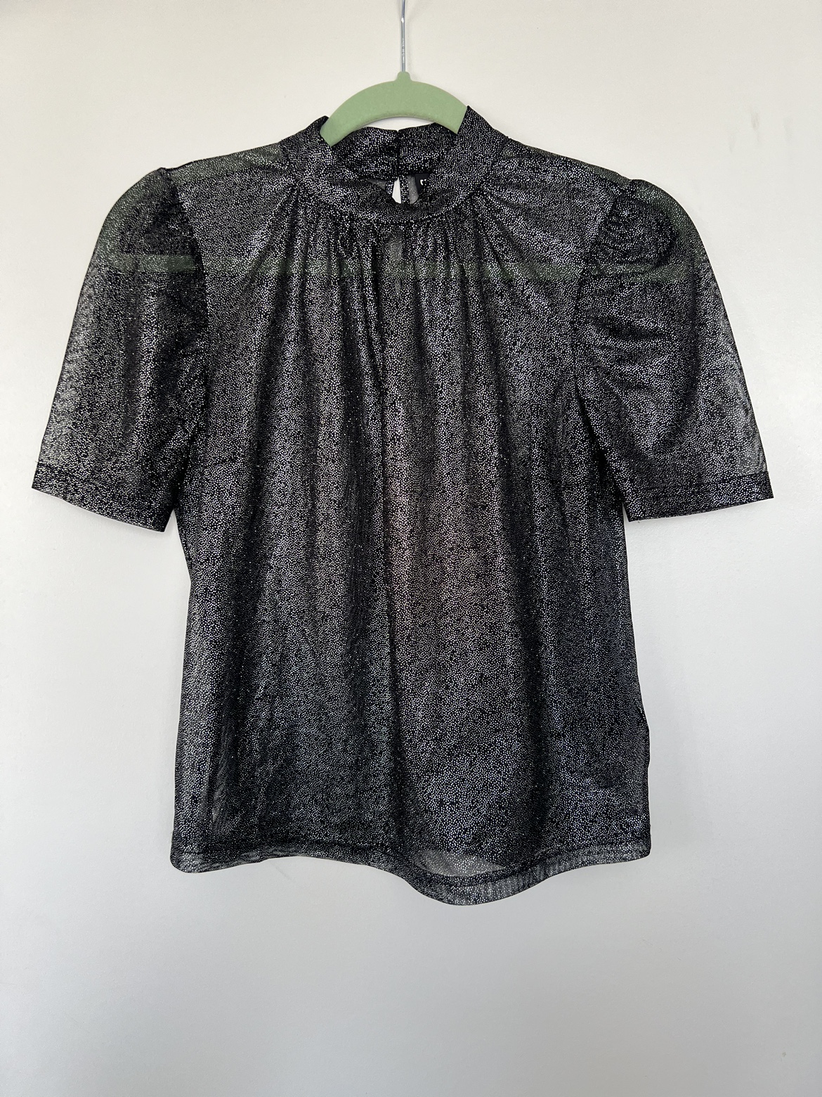 H&M Divided Black Glitter Top