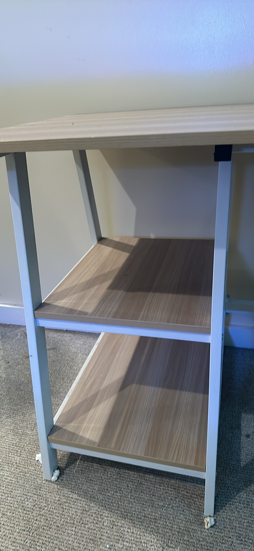 Desk with storage shelves - photo 2