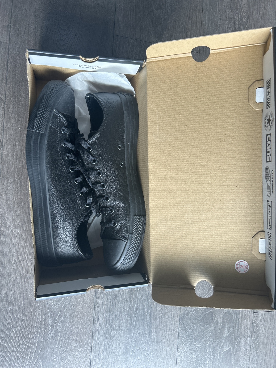 Converse All Star Leather Shoes (Black)
