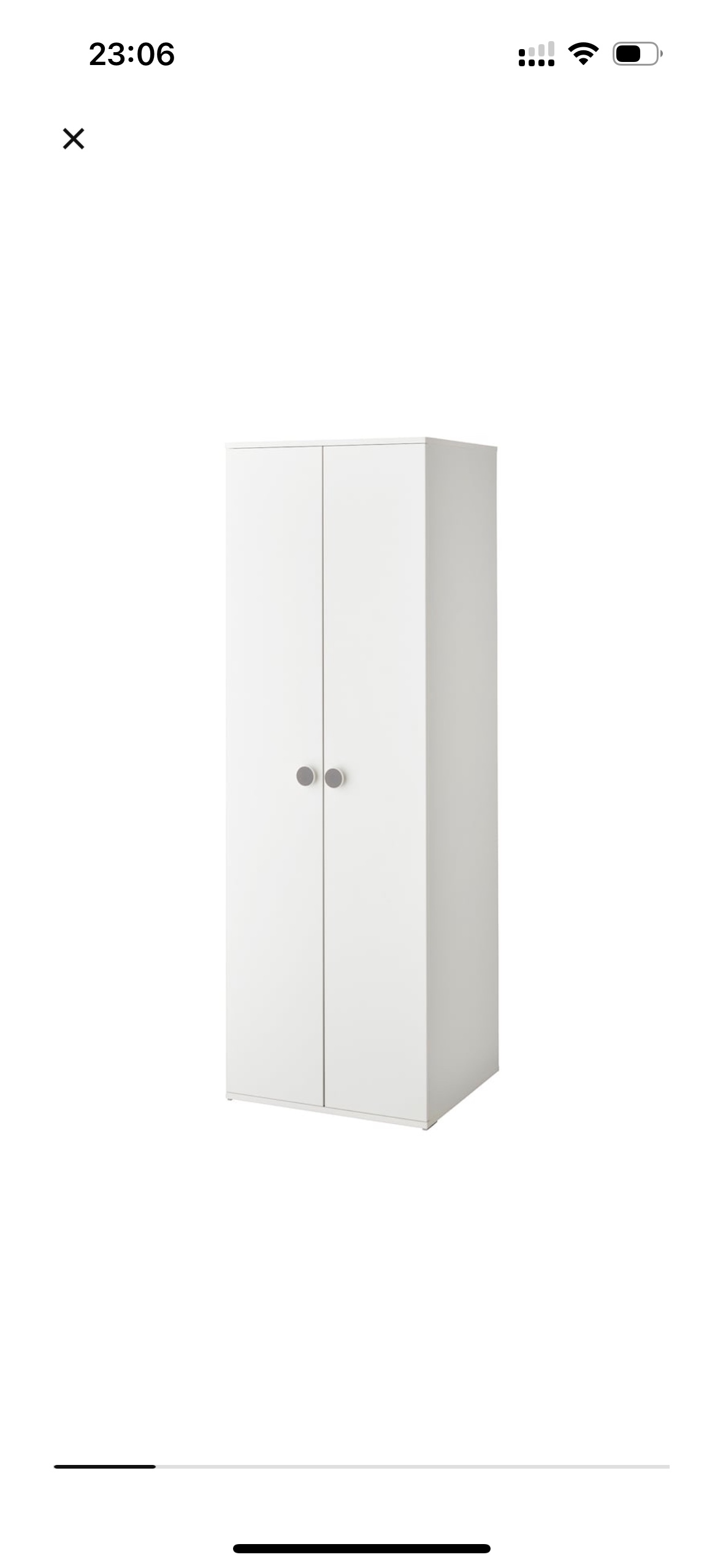 IKEA white wardrobe. Including storage organiser inside