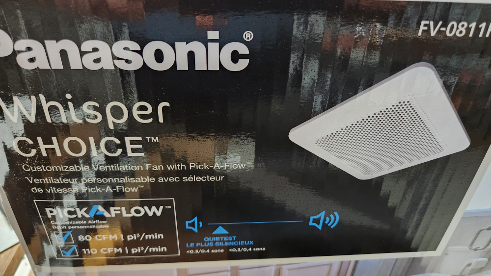 Panasonic Whisper Choice Bathroom Fan - photo 4