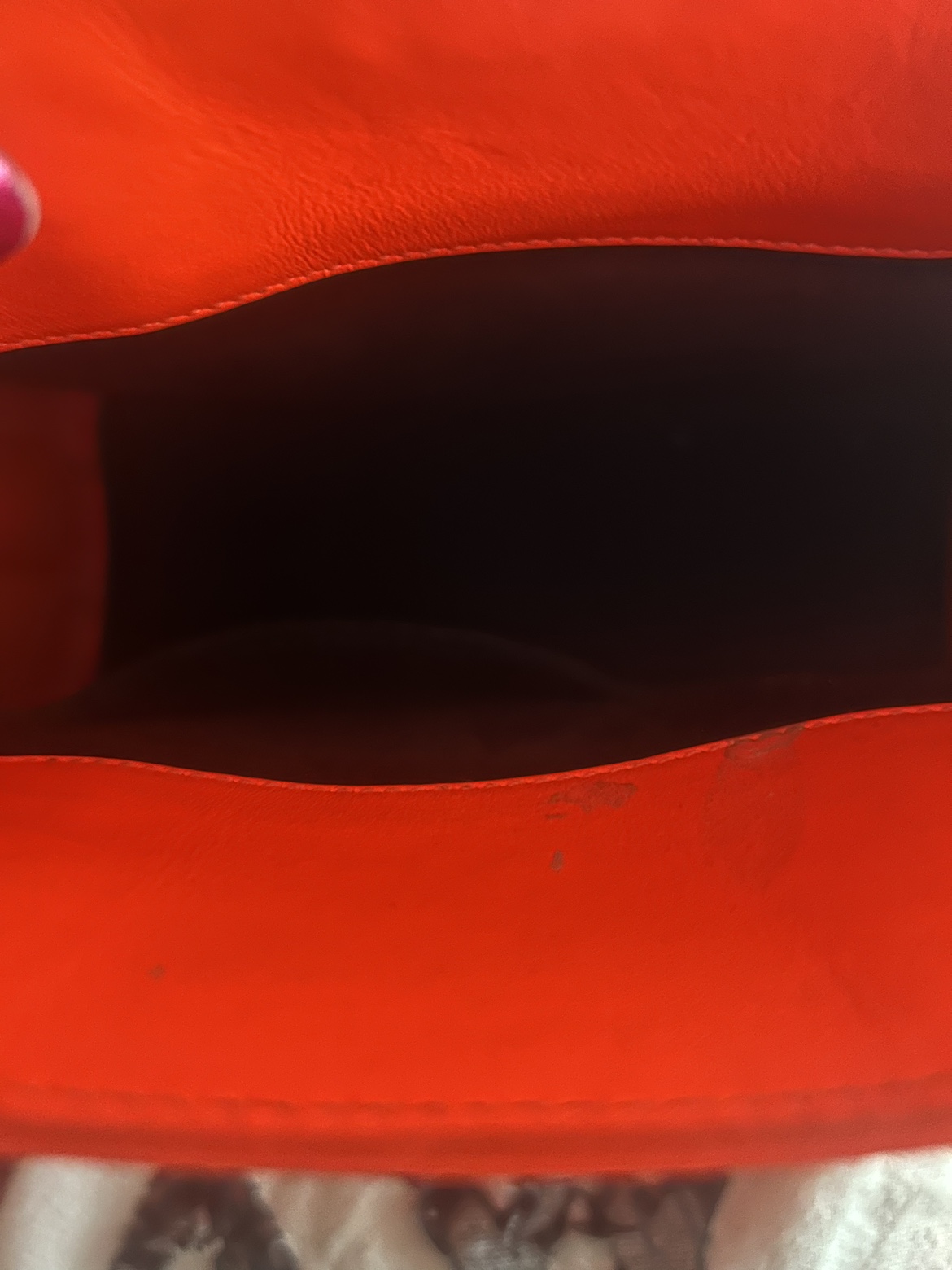 Yves Saint Laurent Neon Orange Sac De Jour Bag - photo 4