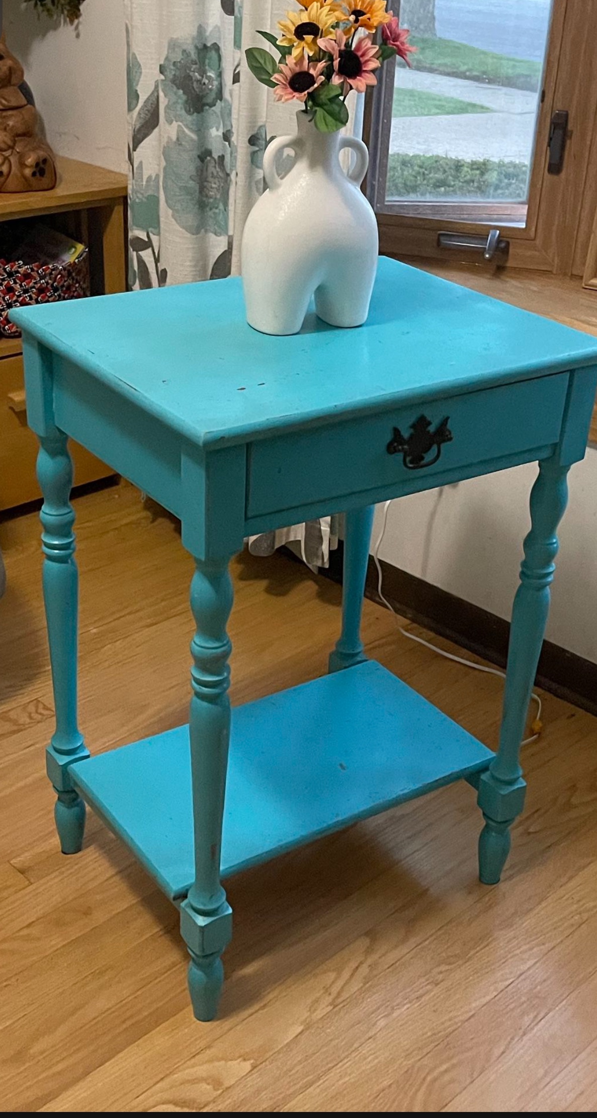 Teal End Table Please Check more pictures description