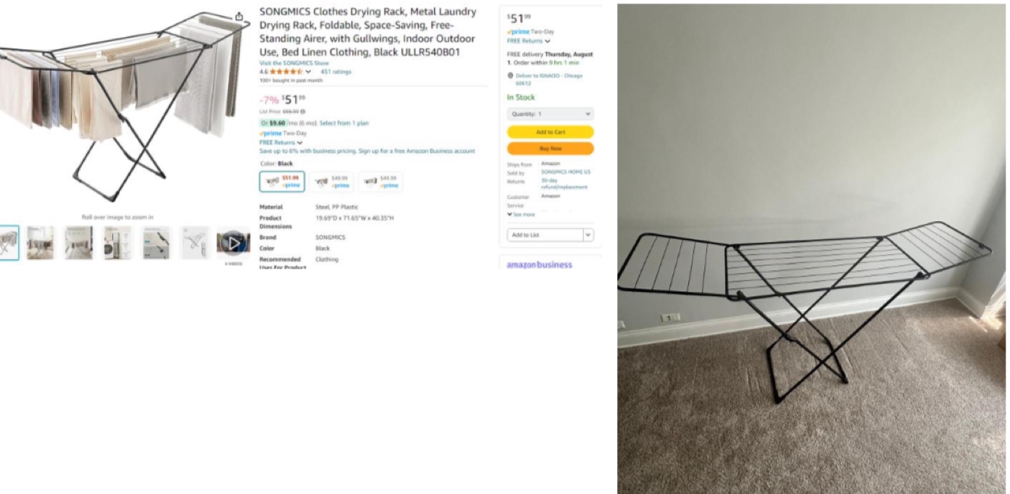 Drying rack for clothes