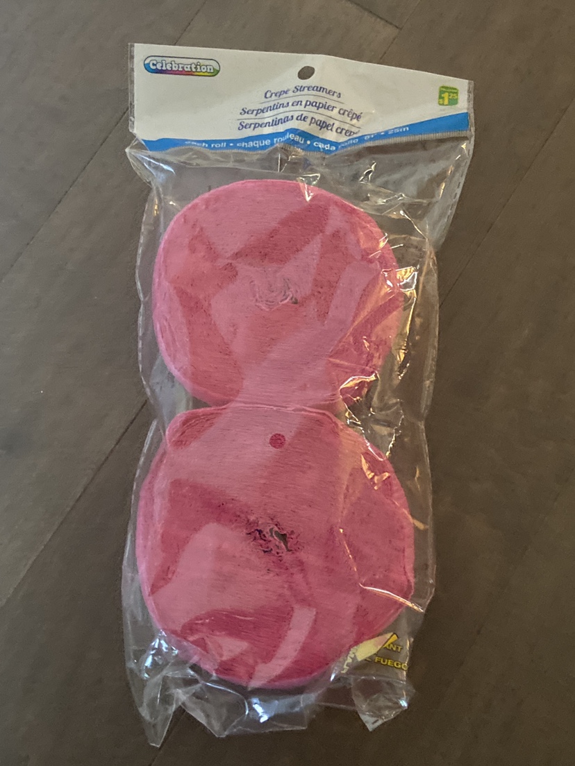 Pink Crepe Streamers #freecycle