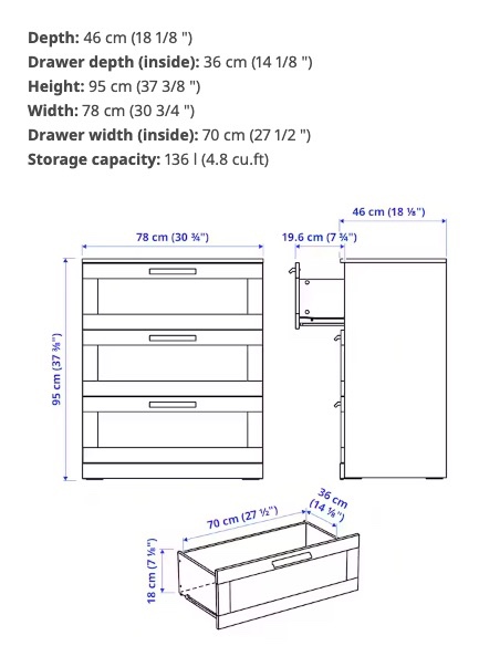 IKEA BRIMNES DRESSER PLS READ DESCRIPTION image indicator(2)