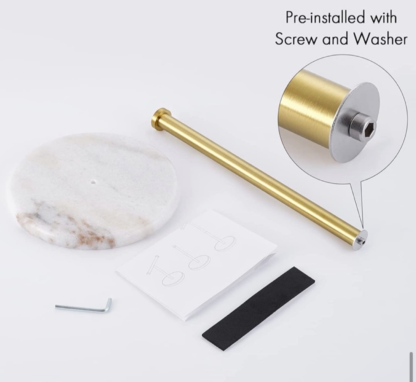 NEW marble paper towel holder - photo 3