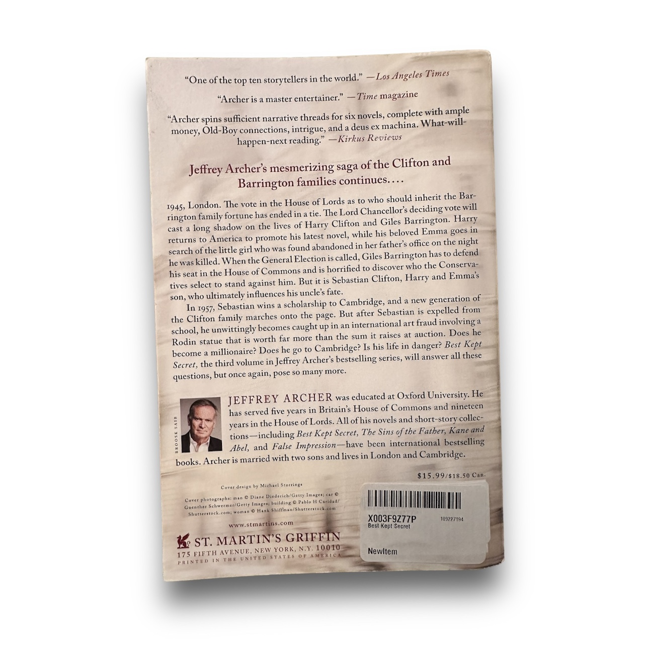Best Kept Secret by Jeffrey Archer - Paperback (New) - photo 2