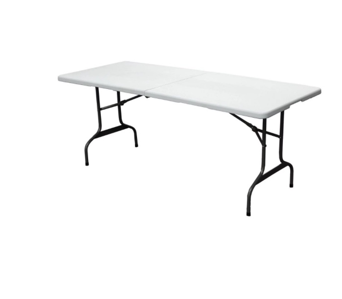6 ft. Folding Table for 8, white color