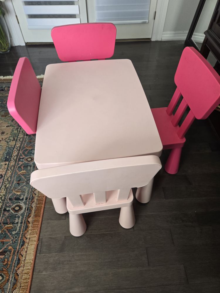 Ikea chair and table - photo 2