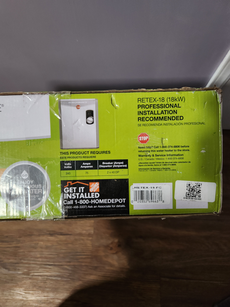 Rheem Electric Tankless Water Heater - photo 3