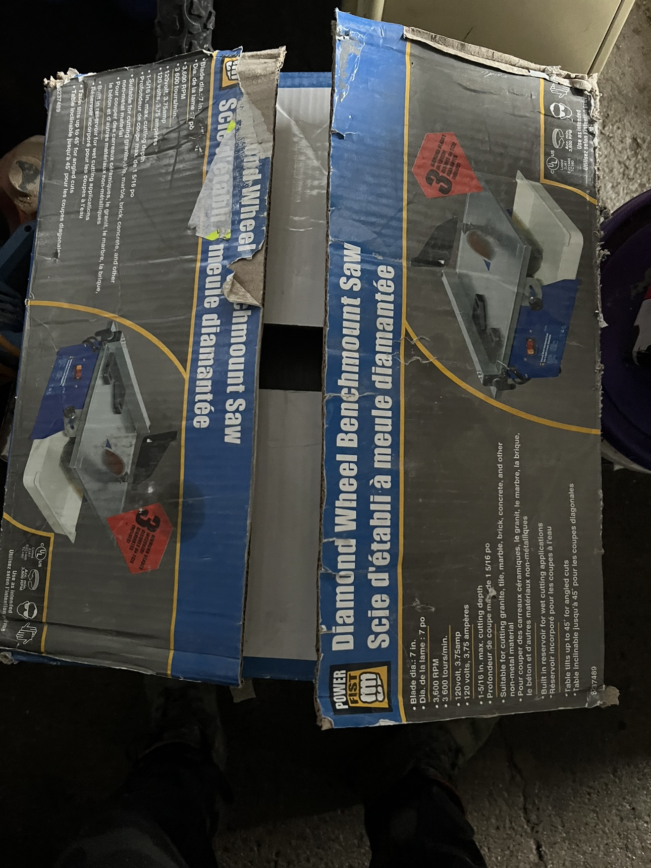 Wet tile saw