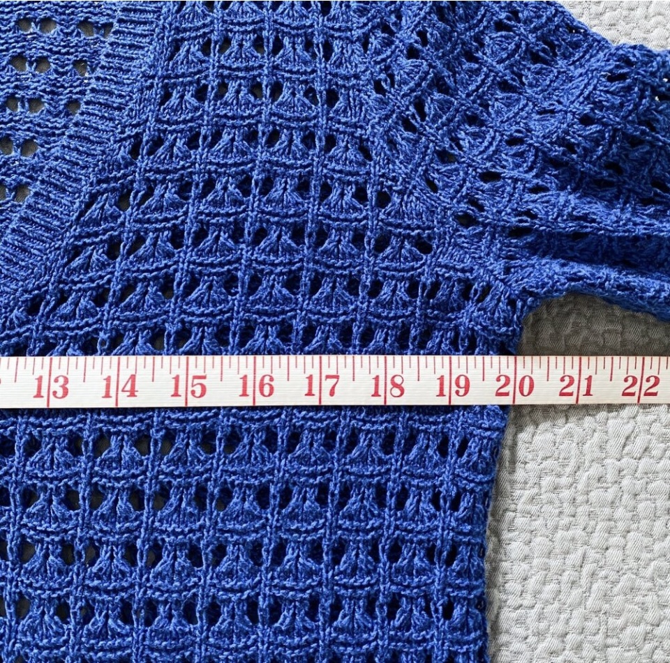 DKNY Blue Knit Cardigan Sweater image indicator(2)