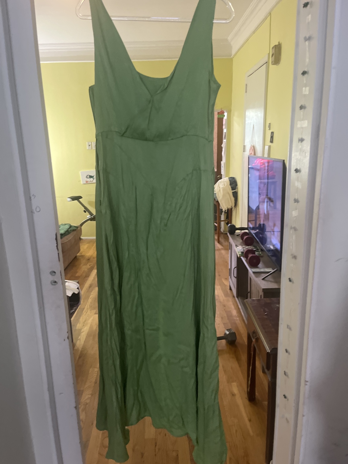 Emerald green anthropology dress size 12