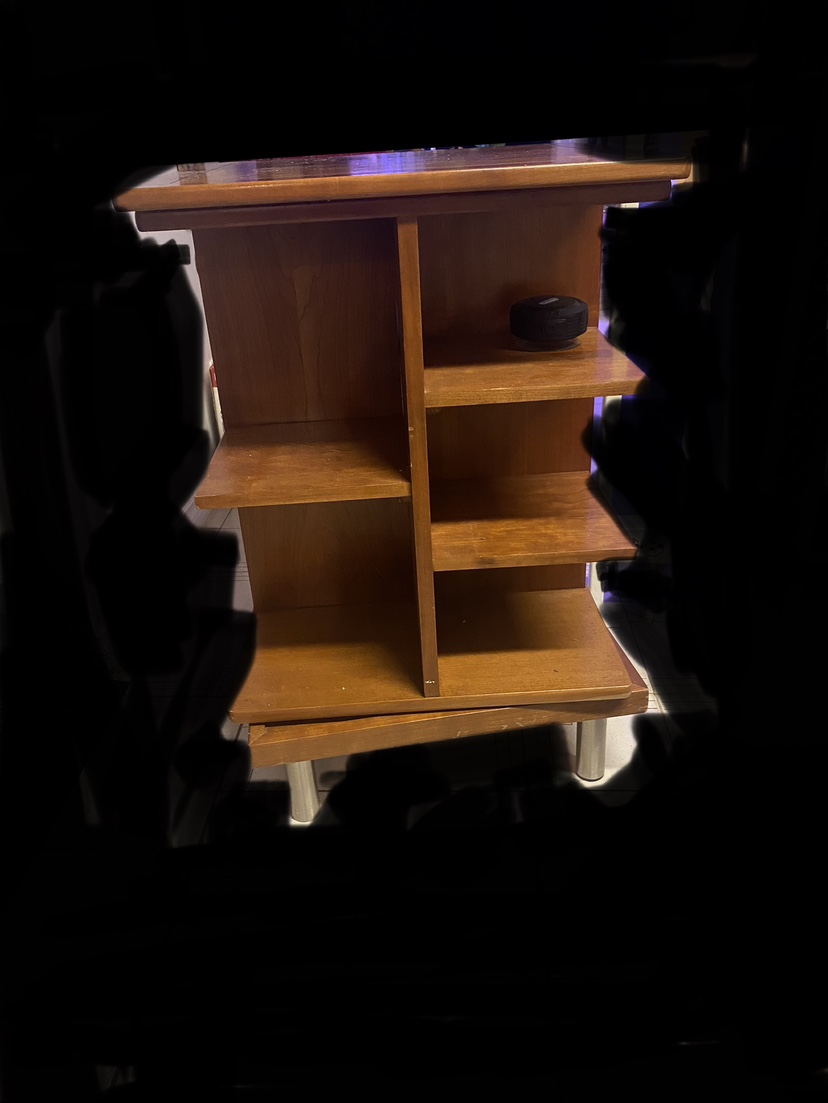 Rotating Side Table with shelves