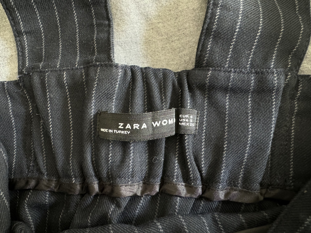 Zara Black and White Striped Overall Dress image indicator(4)