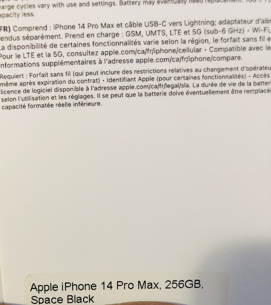 iPone 14 pro max space grey, 256gb