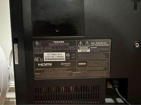 Toshiba 24" TV image indicator(3)